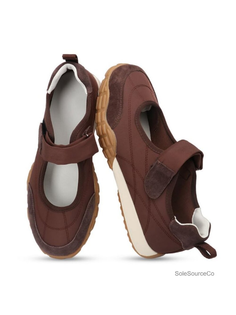 Wide Toe Mary Jane Fashion Sneakers for Women Slip Resistant Ballet Flats